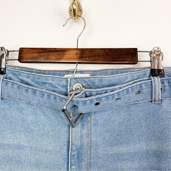 Eloquii Denim High Waisted Light Wash Belted Jeans Sz 22 - Picture 4 of 9